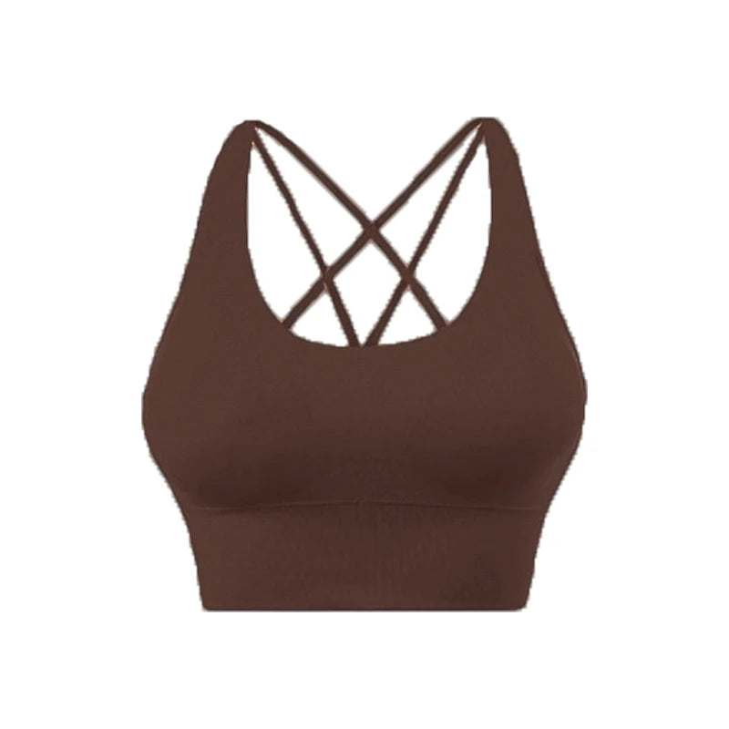 Summer Fashion Cross Back Women Sport Bras Fitness Tank Top Breathable Women Yoga Tops Bra Crop Top Gym Wear Women