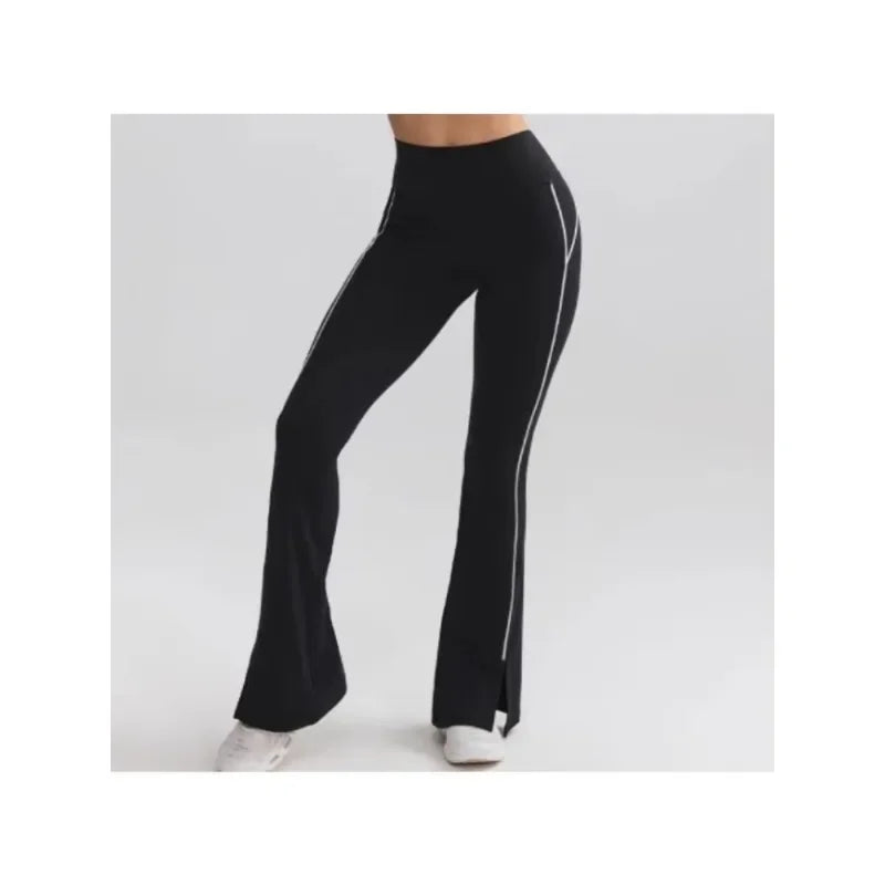 yoga naked open yoga flared pants hip-lift tight wide leg fitness pants Dance wear exercise yoga pants