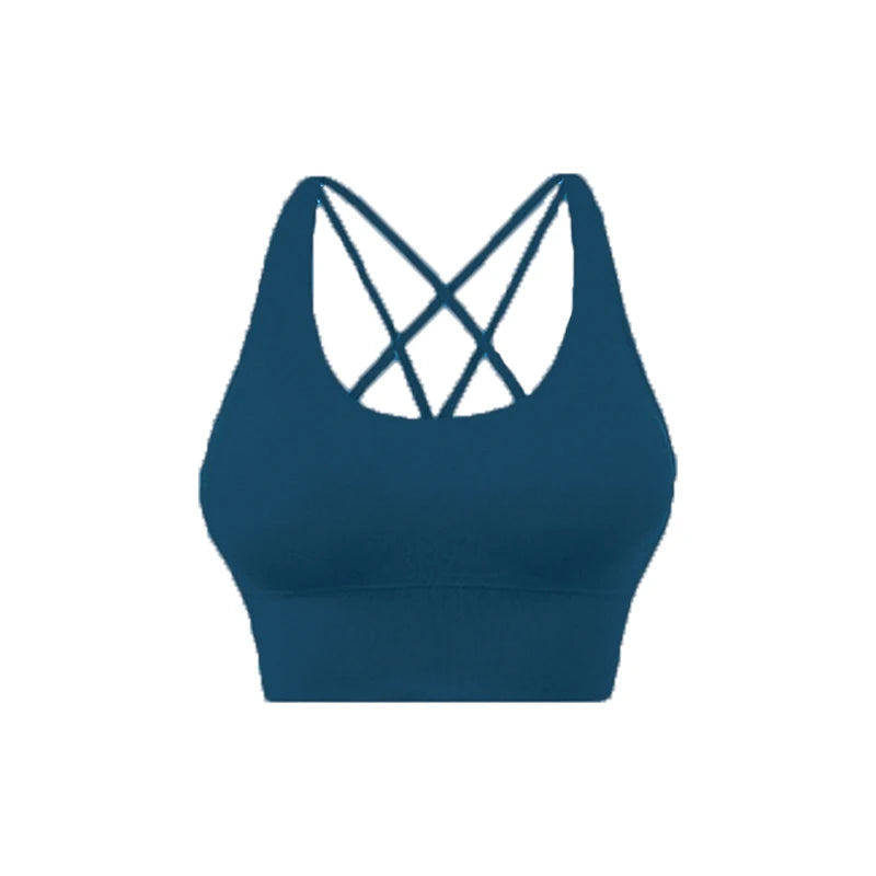 Summer Fashion Cross Back Women Sport Bras Fitness Tank Top Breathable Women Yoga Tops Bra Crop Top Gym Wear Women